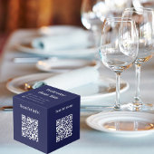 Welkom QR codes info hotel restaurant tafel blauw Kubus