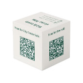 Welkom QR-codes info hotel restaurant tafel ivoor Kubus (Achter hoekig)
