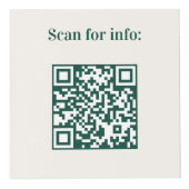 Welkom QR-codes info hotel restaurant tafel ivoor Kubus (Voorkant)