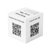 Welkom QR codes info hotel restaurant tafel merk Kubus (Achter hoekig)