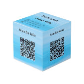 Welkom QR codes info hotel restaurant tafel strand Kubus (Voorkant hoekig)