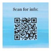Welkom QR codes info hotel restaurant tafel strand Kubus (Voorkant)