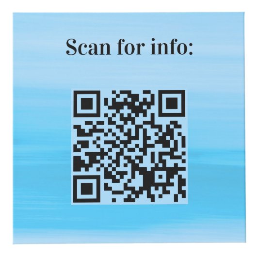 Welkom QR codes info hotel restaurant tafel strand Kubus (Voorkant)