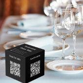 Welkom QR codes info hotel restaurant tafel zwart Kubus