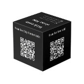Welkom QR codes info hotel restaurant tafel zwart Kubus (Achter hoekig)
