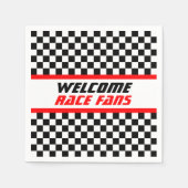 Welkom Race Fans Checkered Flag Servet (Voorkant)