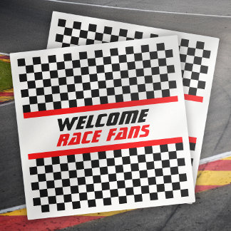Welkom Race Fans Checkered Flag Servet