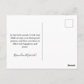 Welkom Ramadan, Arabische kalligrafie Briefkaart (Achterkant)