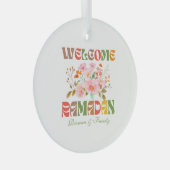 Welkom Ramadan Decor Glas Ornament (Voorkant Rechts)