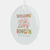 Welkom Ramadan Decor Glas Ornament (Voorkant links)
