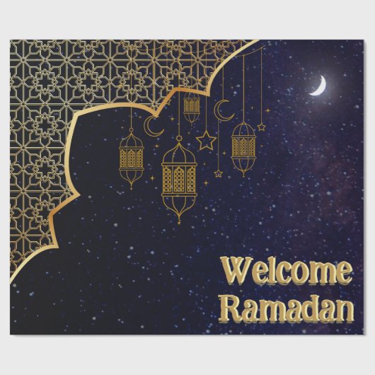 Welkom Ramadan: Islamitisch ontwerp Cadeaupapier (Vlak)