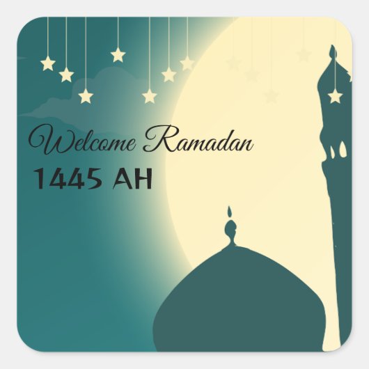 Welkom Ramadan Vierkante Sticker (Voorkant)