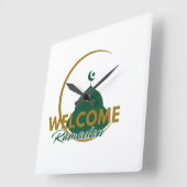 Welkom Ramadan Wandklok – Islamitische Moskee Halv (Hoek)