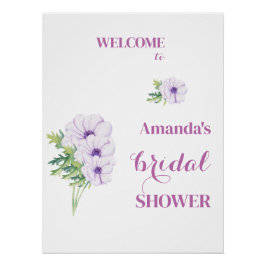 Welkom Ranunculus & Anemones Bruidsdouche Aangepas Perfect Poster