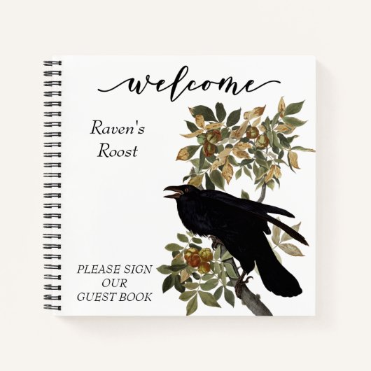 Welkom Raven Bird STR Rental Guest Book Notitieboek (Voorkant)