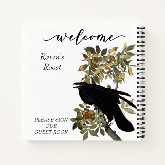 Welkom  Raven Bird STR Rental Guest Book Notitieboek (Achterkant)
