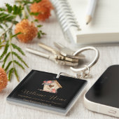Welkom Realtor Home, speciaal gepersonaliseerd in Sleutelhanger (Voorkant Rechts)