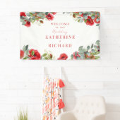 Welkom Red Floral Wedding Spandoek (Insitu)