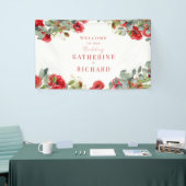 Welkom Red Floral Wedding Spandoek (Beurs)