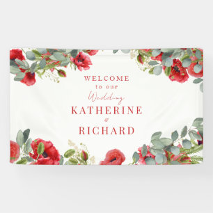 Welkom Red Floral Wedding Spandoek