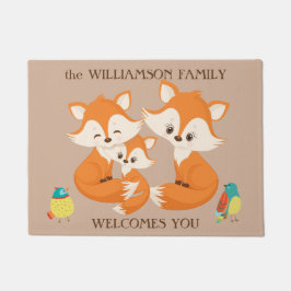 Welkom Red Fox Family Deurmat