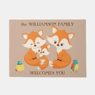 Welkom Red Fox Family Deurmat