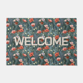 Welkom Red Poppy Meadow Deurmat (Voorkant)