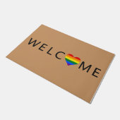 Welkom regenboogdoormat, schuurmat deurmat (Schuin)