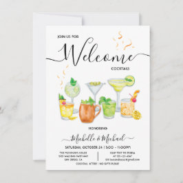 Welkom repetitie Verloving cocktail Party Kaart