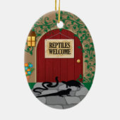 Welkom Reptielen Keramisch Ornament (Achterkant)