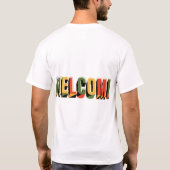 Welkom Retro 3D-typografie ontwerp. T-shirt (Achterkant)