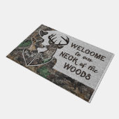 Welkom Retro Mat, Oerwoud Vinatge Deurmat (Schuin)