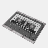 Welkom Retro Music Lovers Cassettebandje Deurmat (Schuin)