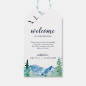 Welkom Rocky Mountain Destination Wedding Cadeaulabel (Voorkant)