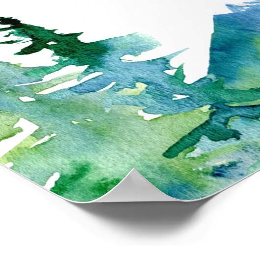 Welkom Rocky Mountain Destination Wedding Poster (Hoek)