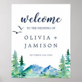 Welkom Rocky Mountain Destination Wedding Poster (Voorkant)