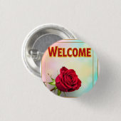 Welkom  ronde button 3,2 cm (Voorkant /achterkant)