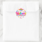 Welkom ronde sticker (Tas)