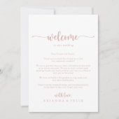 Welkom roos Gold Calligraphy Wedding (Voorkant)