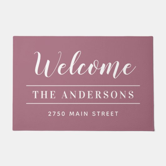 Welkom Roos persoonlijke familienaam Deurmat (Voorkant)