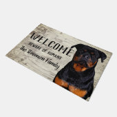 Welkom Rottweiler Dog Animal Familienaam Home Do Deurmat (Schuin)