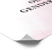 Welkom, roze en blauw Baby shower, gender onthulle Poster (Hoek)