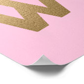 Welkom roze Gold-logo Poster (Hoek)