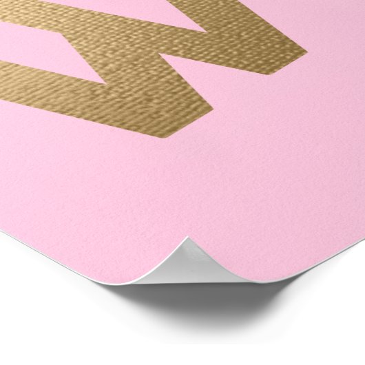 Welkom roze Gold-logo Poster (Hoek)
