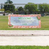 Welkom - Roze lilies - Eiershunt - Jouw tekst Spandoek (Insitu)