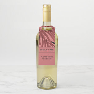 Welkom   Roze palmbladeren   Vacatiehuur Flessenhanger