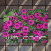 Welkom, roze Petunias Floral Deurmat