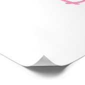 Welkom Roze Trein Baby Shower Poster (Hoek)