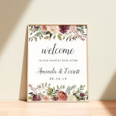 Welkom Rustic Bloom Wedding Poster