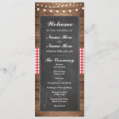 Welkom Rustic Chalk Wedding Program Programmakaart (Voorkant)